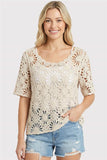 Charming Crochet Bloom Top