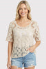 Charming Crochet Bloom Top