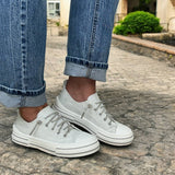 Aman Sparkle Rhinestone Sneaker-White