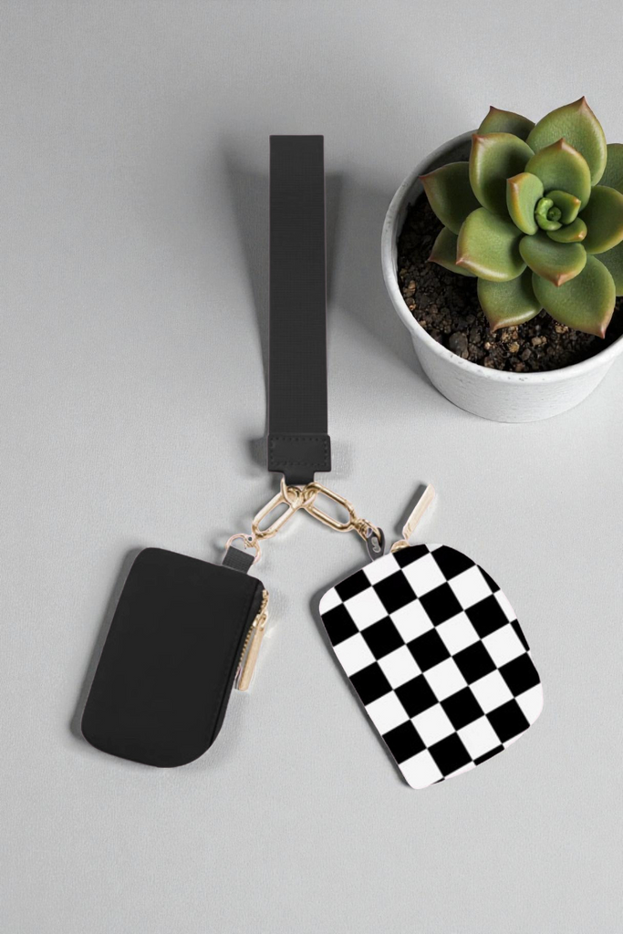 Classic Checkerboard Wristlet Duo