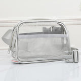 Clear Crossbody w/ Faux Leather Trim