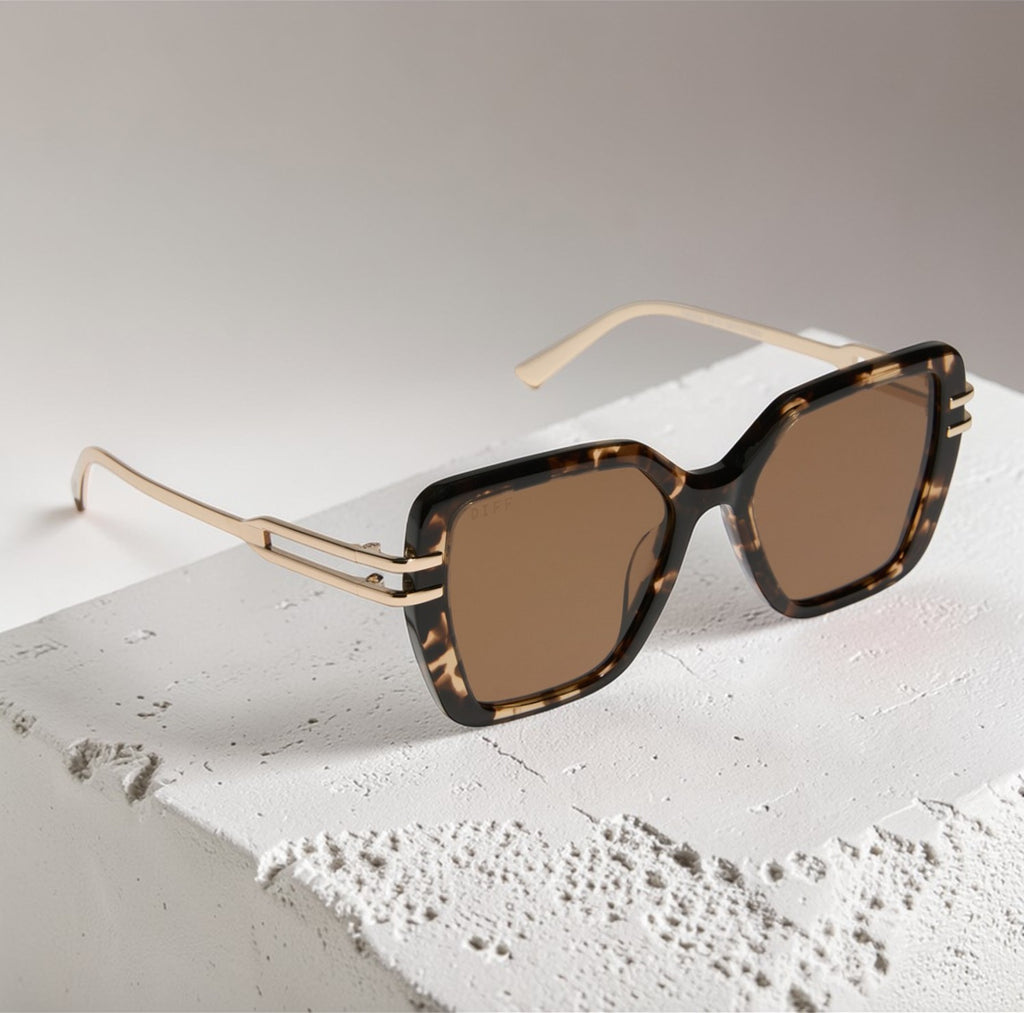 Dasha Espresso Tortoise Gold Brown Polar #68