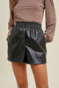 Faux Leather Shorts