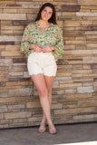 Sandy Desert Scallop Shorts, Natural