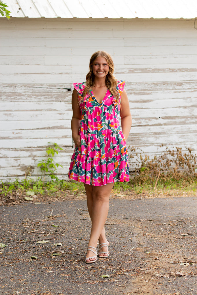 Fun & Bright Floral Dress