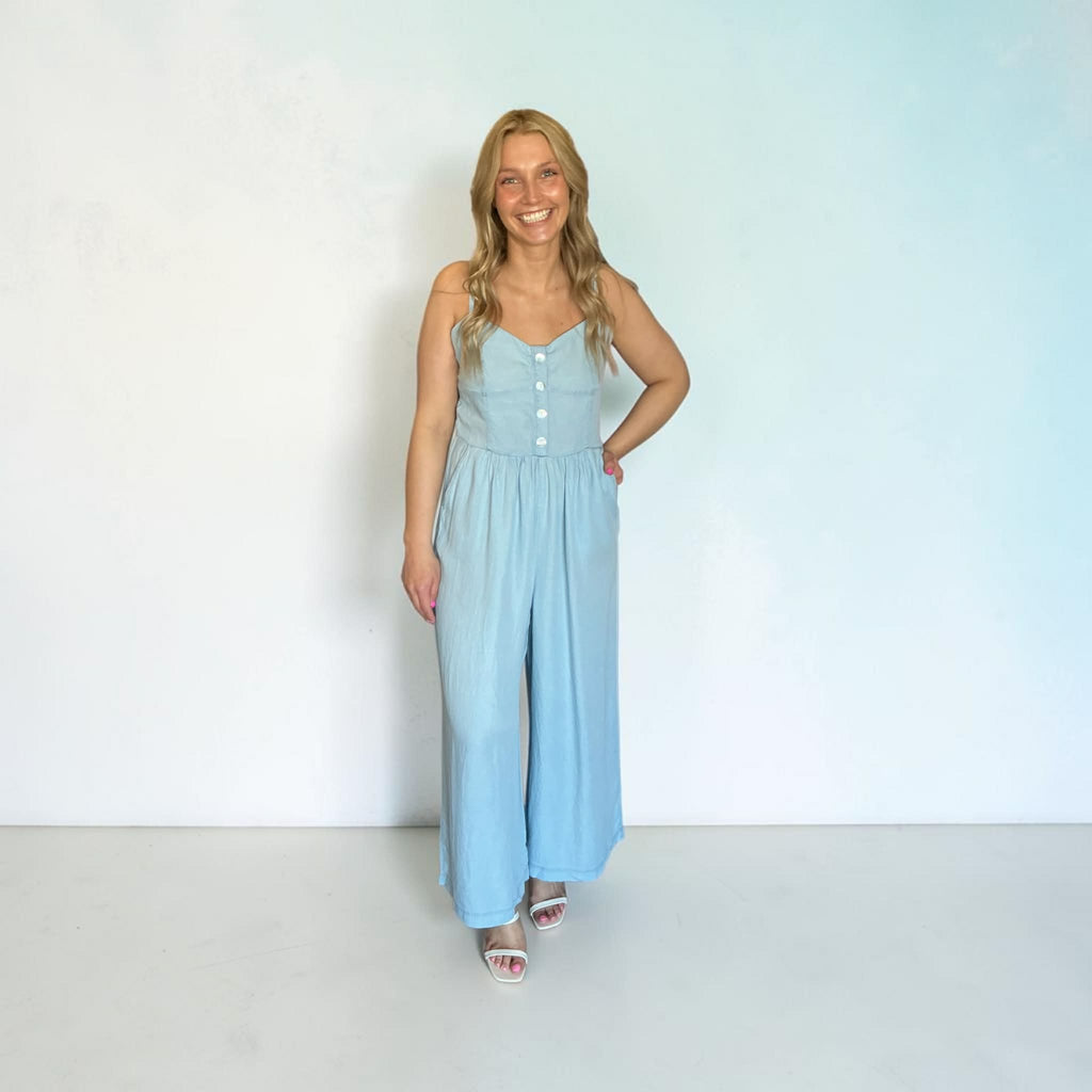 Easy Days Chambray Jumpsuit
