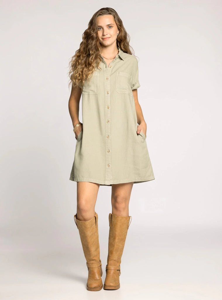 June Dress-Olive