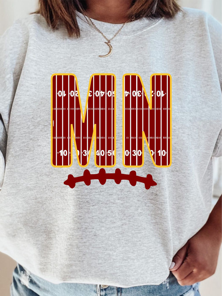 MN Football Field Crewneck Sweatshirt