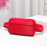 Nylon Belt Bag w/ Covered Front Pocket