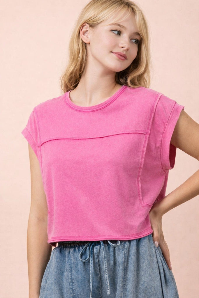 Washed & Ready Sleeveless Knit Top