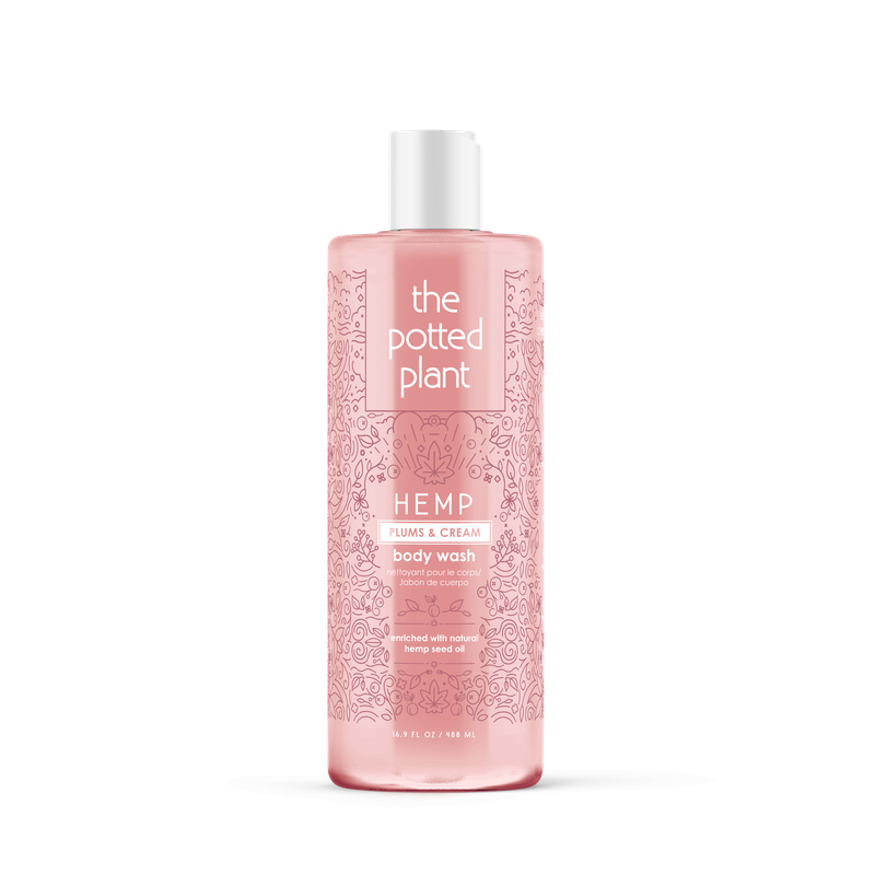 The potted plant Plums & Cream body wash