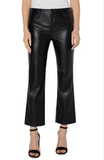 Hannah Faux Leather Cropped Flare