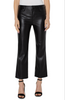 Hannah Faux Leather Cropped Flare