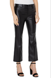 Hannah Faux Leather Cropped Flare