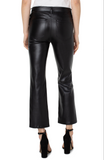 Hannah Faux Leather Cropped Flare