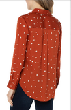 Flap Pocket Button Front Blouse