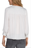 V Neck Popover Woven Top