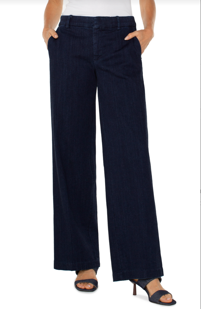 Kelsey Wide Leg Trouser W Inner Wb Trim