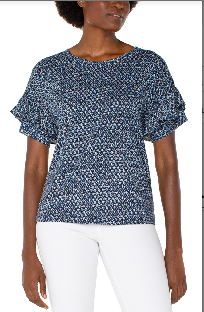 1/2 Sleeve Drop Shoulder w/ Ruffles