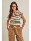 Seasonless Textured Stripe Sweater Vest