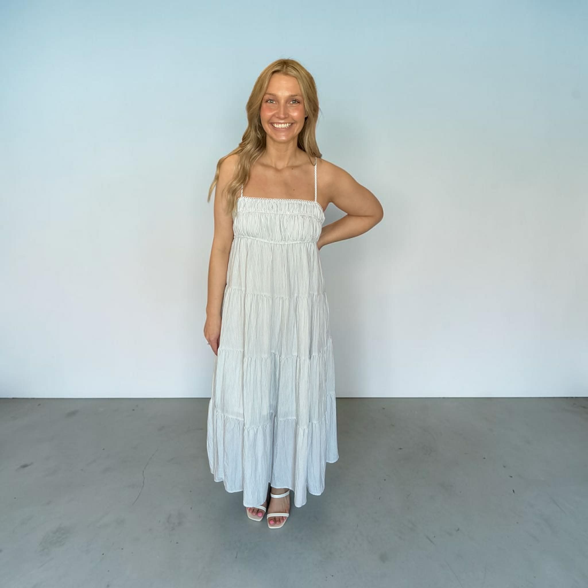 Sweet Breeze Tiered Maxi Dress-Denim – Classy & Sassy Boutique