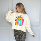 Color The World Crop Sweatshirt