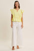 Flutter Eyelet Peplum Top