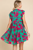 Sweet Emotions Tiered Floral Dress