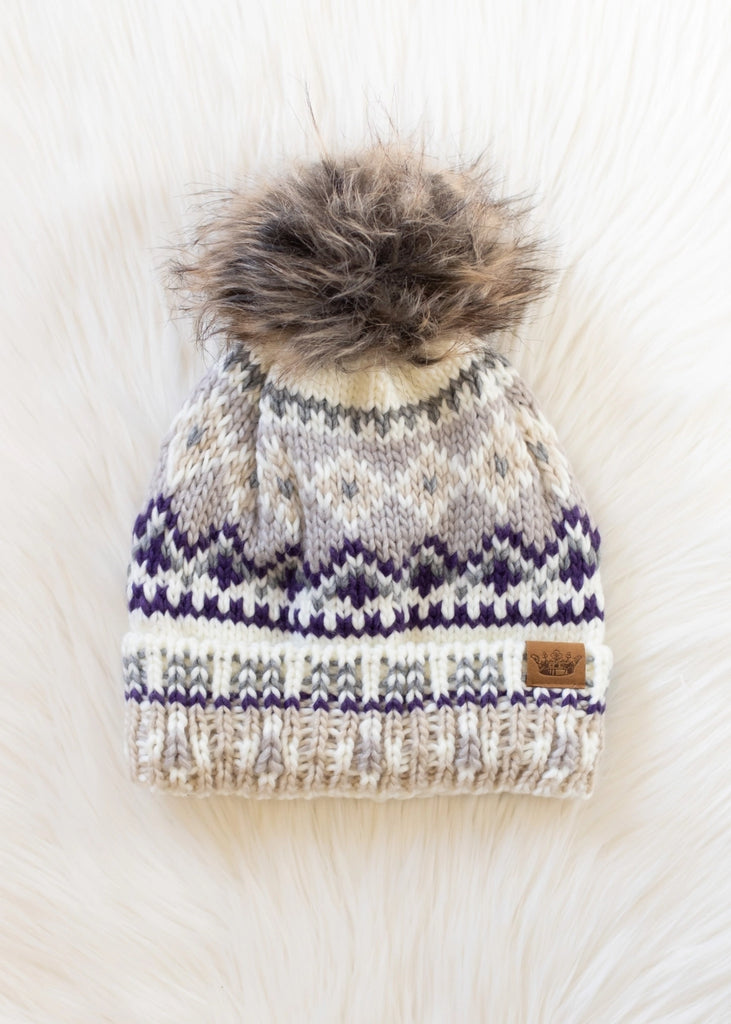 Frosted Peak Pom Hat