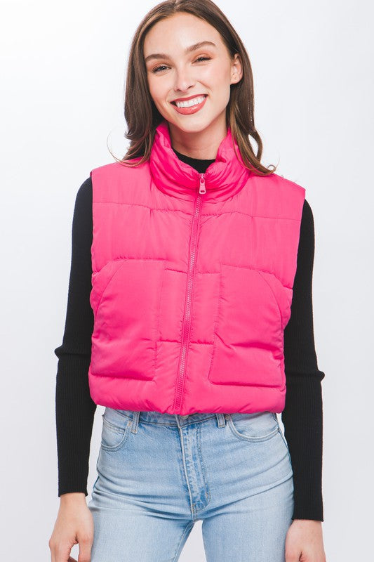 Cropped Puffer Vest