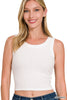 Ribbed Cropped Sleeveless Top