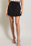 Back To School Pleated Skort, Black