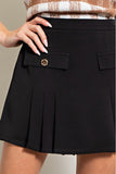 Back To School Pleated Skort, Black