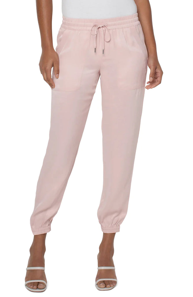 Layla Easy Fit Crop Jogger, Ballet Pink