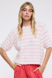 Pretty Blush Stripes Top