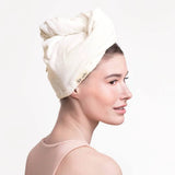 Quick Dry Hair Towel - Eco White