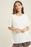Sydney Slub Cotton T-Shirt, White