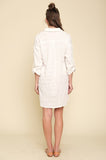 Much Needed Textured Shirt Dress, White