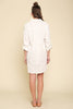 Much Needed Textured Shirt Dress, White