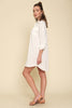 Much Needed Textured Shirt Dress, White