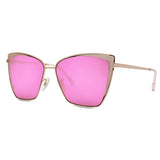 DIFF Eyewear - Becky, Rose Gold + Pink Mirror