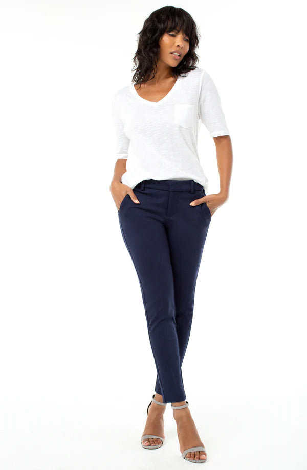 Kelsey Knit Trouser Super Stretch Ponte, Cadet Blue