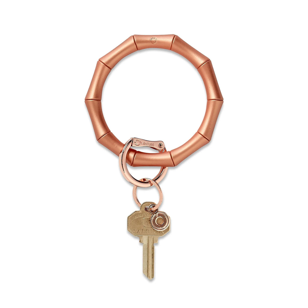 Rose Gold Bamboo-Silicone Big O® Key Ring