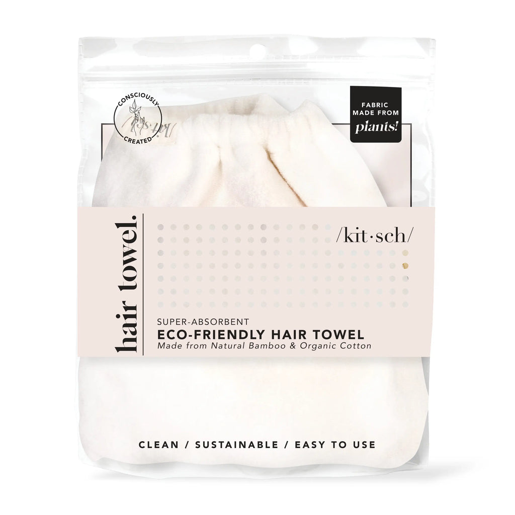 Quick Dry Hair Towel - Eco White