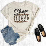 Shop Local w/ Leopard Graphic Tee